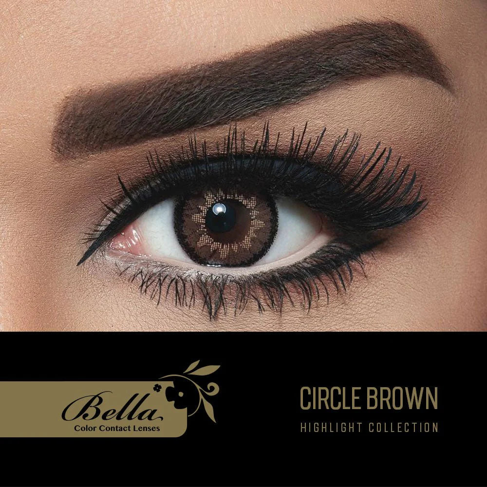 Bella Highlight Circle Brown Monthly Contact Lens (2 Lens/Box)