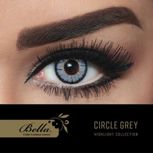 Bella Highlight Circle Gray Monthly Contact Lens (2 Lens/Box)